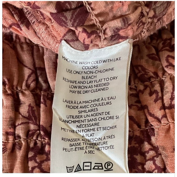 Free People Smock It To Me Mini Dress Apricot Combo Medium NWT - Picture 9 of 14